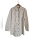 Rdalamal Ivory Long Line Rhinestone Embellished Button-down Shirt Dress Size M