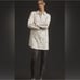 Rdalamal Ivory Long Line Rhinestone Embellished Button-down Shirt Dress Size M