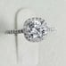 925 Sterling silver halo engagement ring
