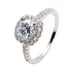 925 Sterling silver halo engagement ring