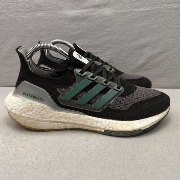 adidas UltraBoost 21 Mens Size 7 (Womens 8) Shoes Black Sub Green Athletic