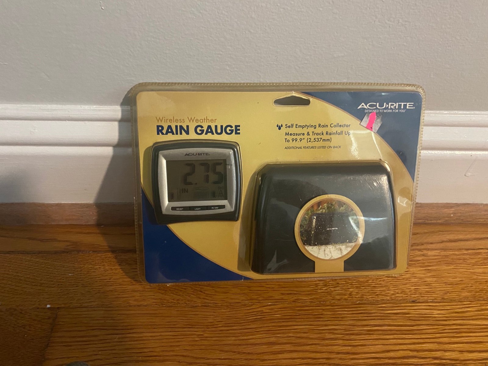 Acurite Wireless Digital Rain Gauge #00896 100' Remote Distance NEW SEALED