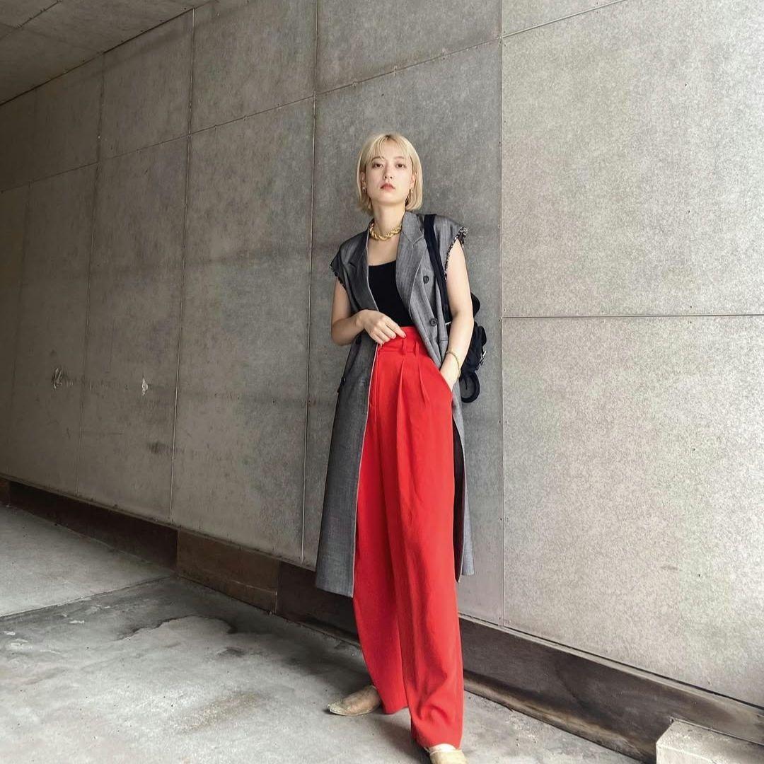 HERRINGBONE LONG JACKET VEST Ameri Vintage