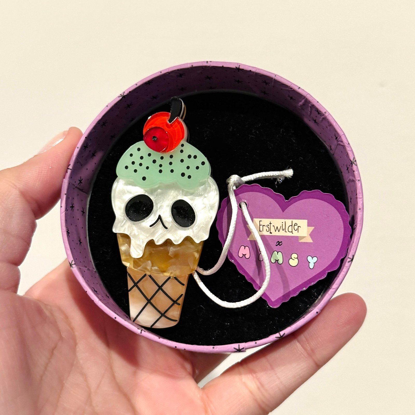 Erstwilder I-Scream ice cream cone halloween brooch