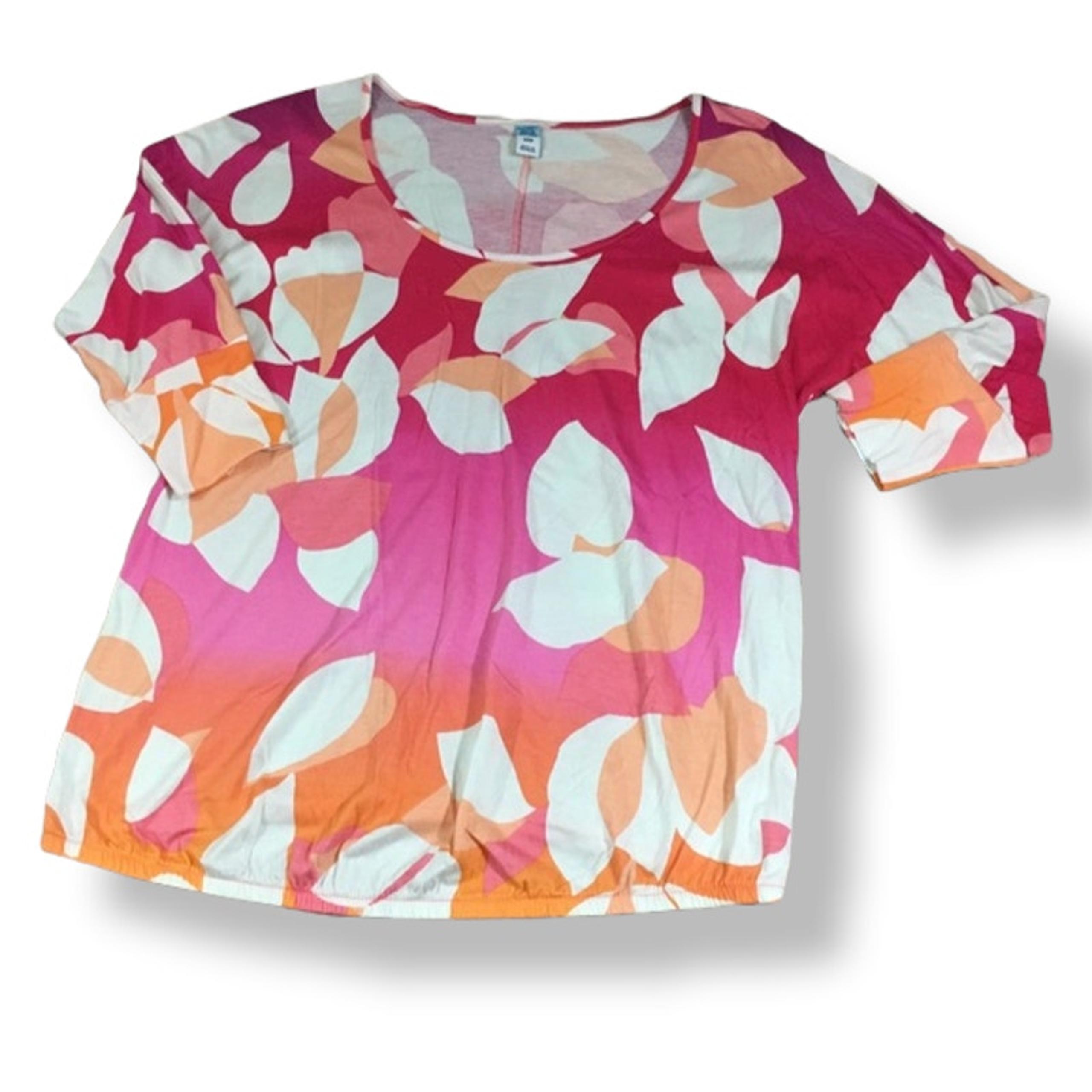 Old Navy Womens Top Size Small Maternity Pink Peach Cream Ombre Raglan NEW