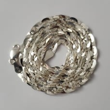 See Video / Sterling Silver 925 Diamond Cut Chain Necklace