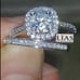 New 18k white gold wedding ring set