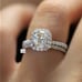 New 18k white gold wedding ring set