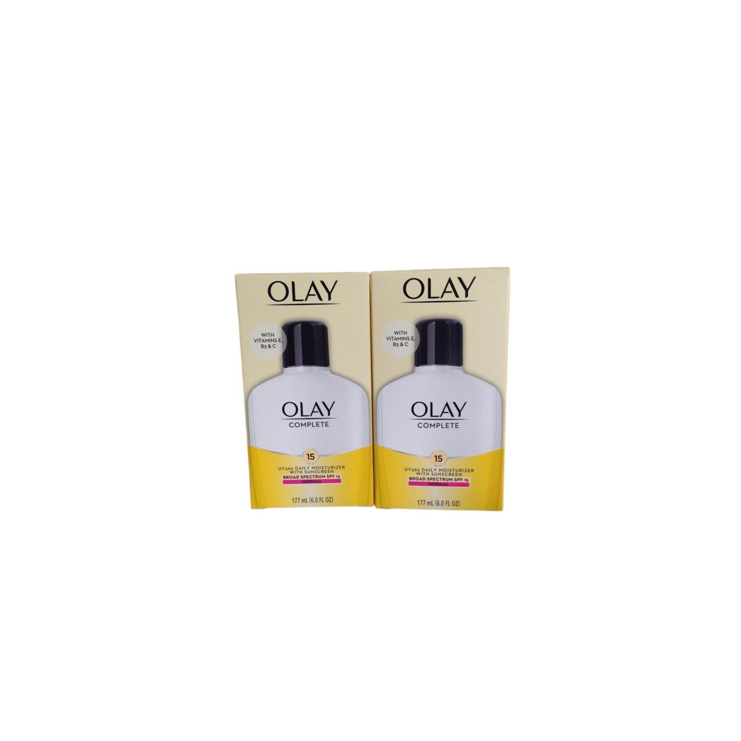 Olay Complete Daily Facial Moisturizer W/Sunscreen SPF 15, Normal, 6 oz - 2 Pack