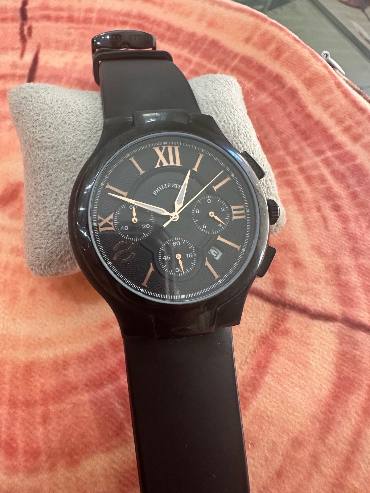 philip stein signature pvd black 45mm
