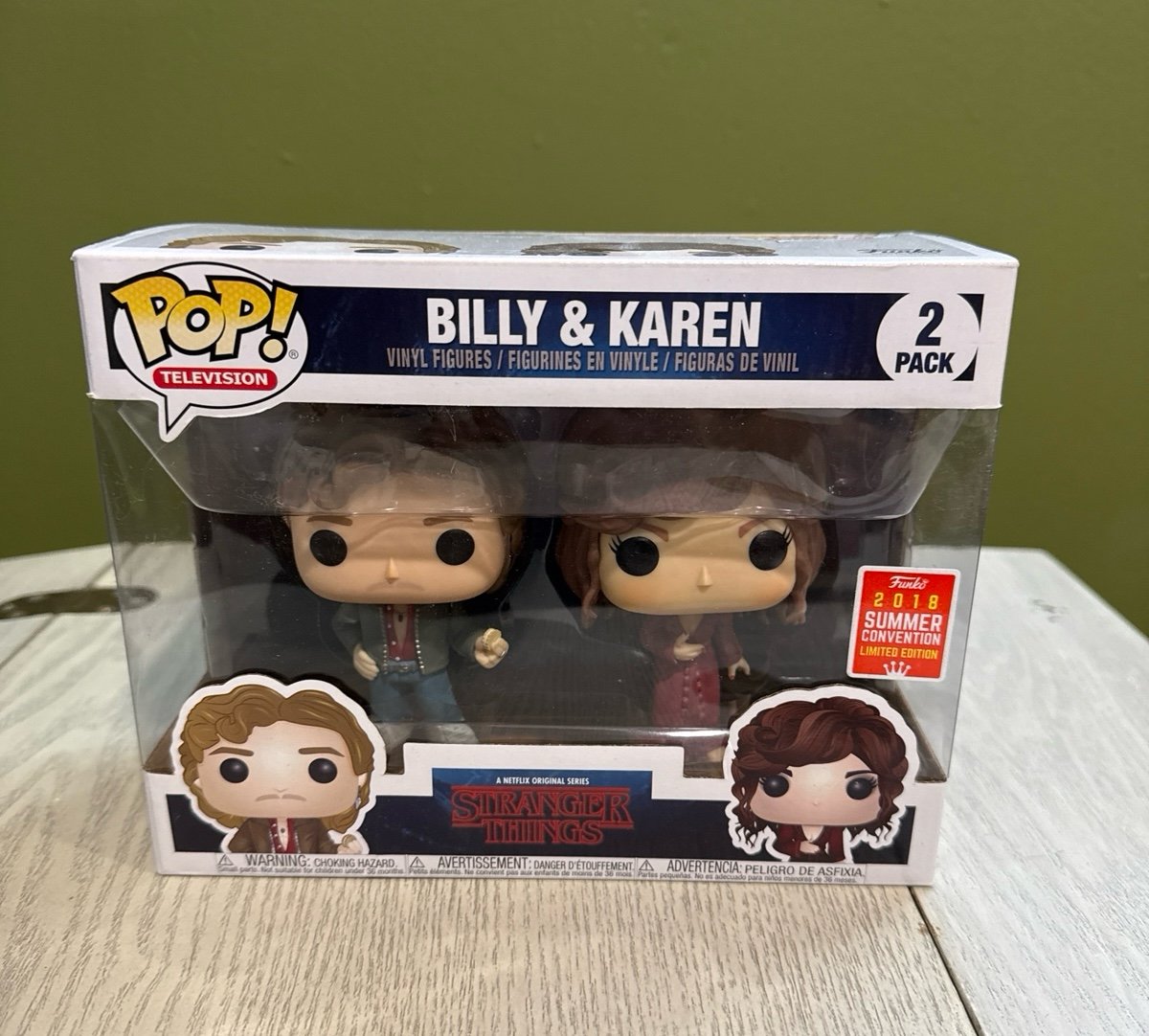 Funko Pop Stranger Things Billy & Karen 2-Pack 2018 Summer Convention LE