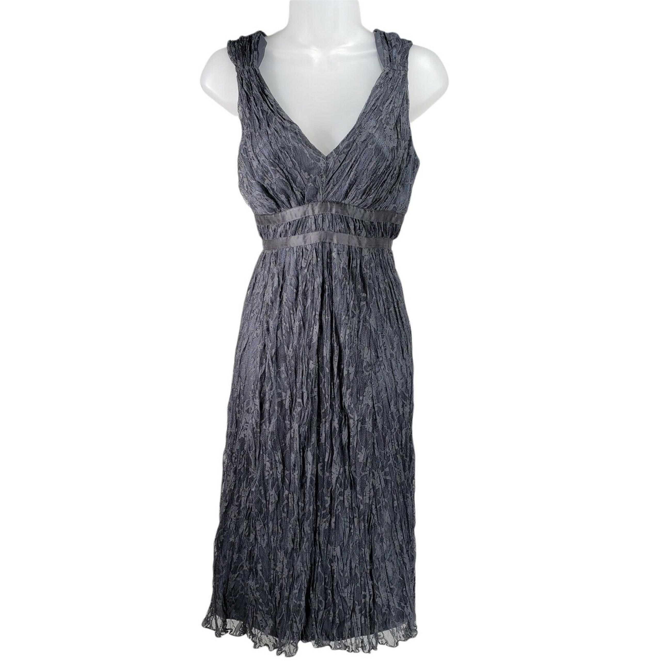 The Limited Lace Midi Dress 6 Women Black Sleeveless 90s Whimsigoth Darkfairy