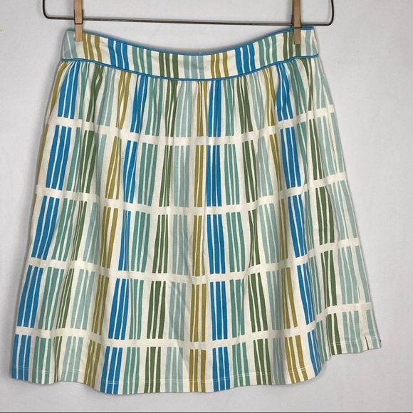 Boden Size 8 Printed Pleated Tencel Skirt Pockets