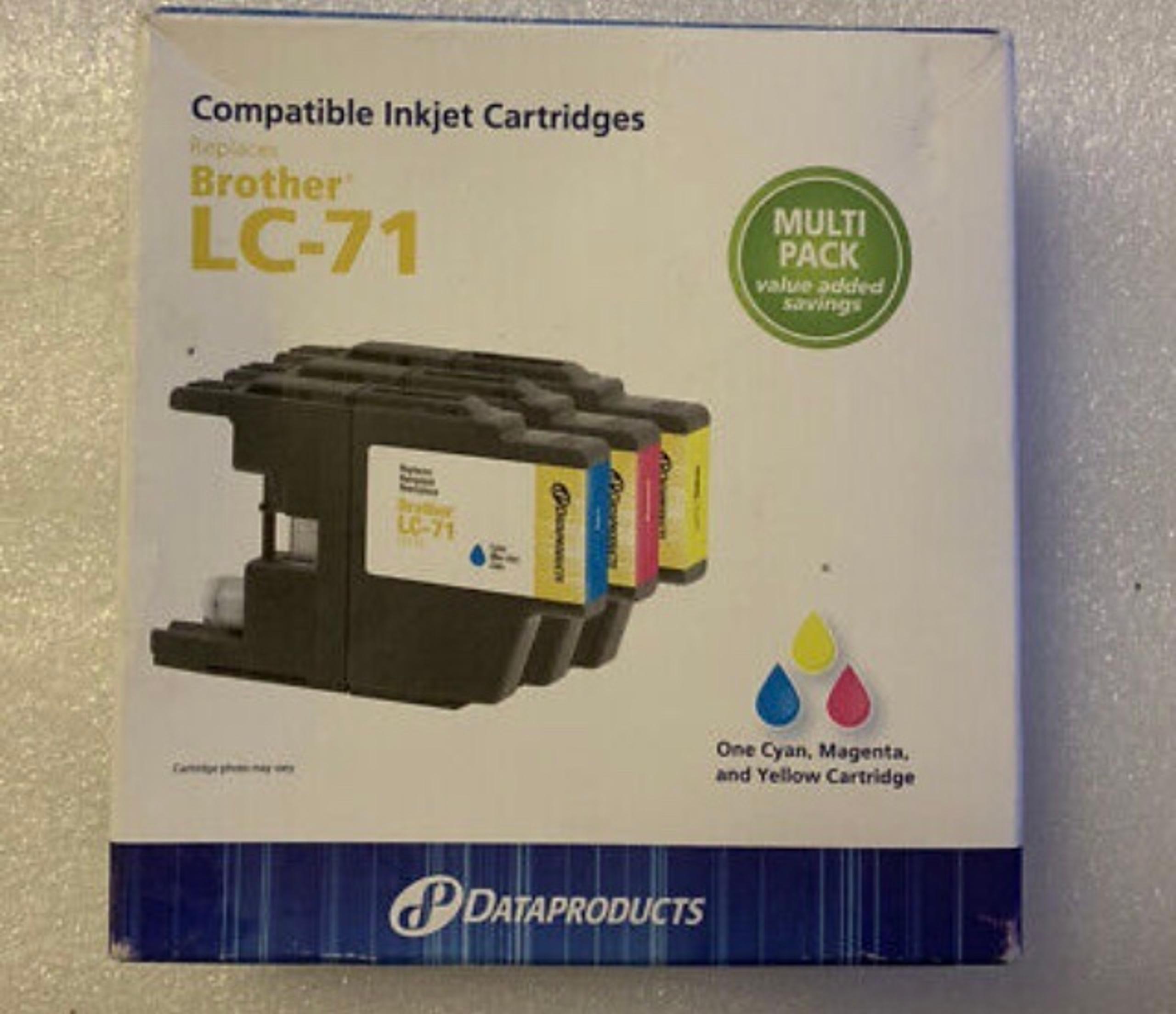 3-Pack Color Ink Cartridges - Compatible w/ Brother LC-71 Dataproducts