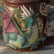 2003 Large Fantasy Dragon Tankard | Beer Mug Medieval Drinkware Gift