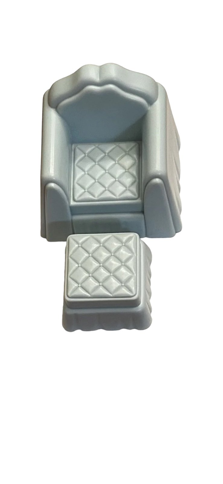 PLAYSKOOL Dollhouse BLUE OTTOMAN for Chair Couch Living Room Furniture