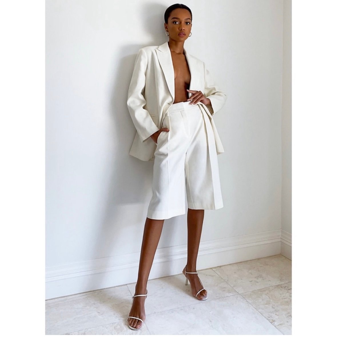Aritzia 1-01 Babaton oversized blazer and bermuda shorts