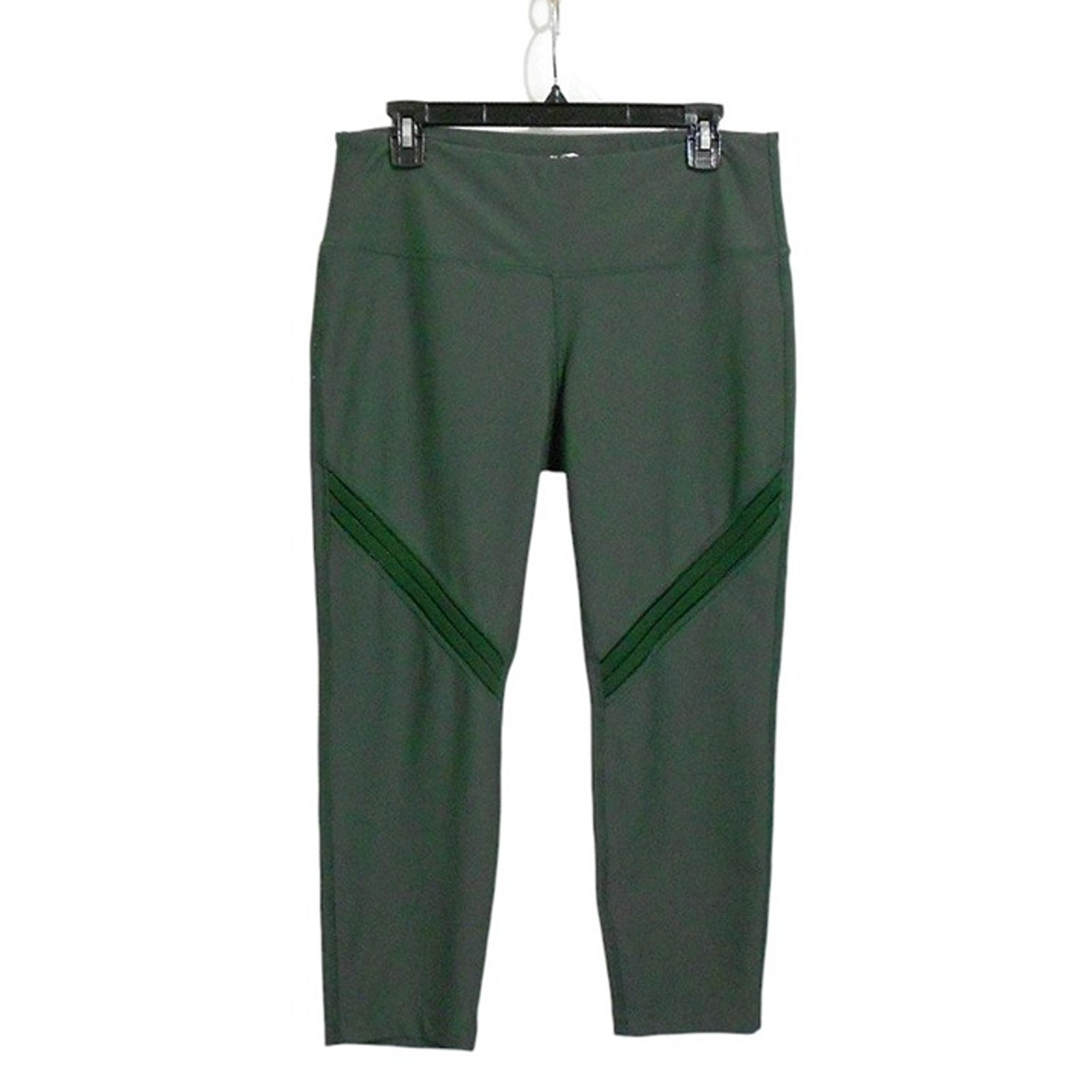 Avia Capri Leggings L Green Leg Trim Active Athleisure Athletic Workout Yoga Gym