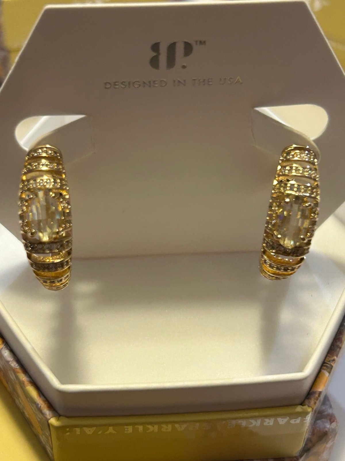 Bomb Party 2025 November Birthday Earrings- Held By Motion - Gold Plating