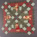 Vintage Quilted Teddy Bear Christmas Tree Skirt 41.5” Square Ties