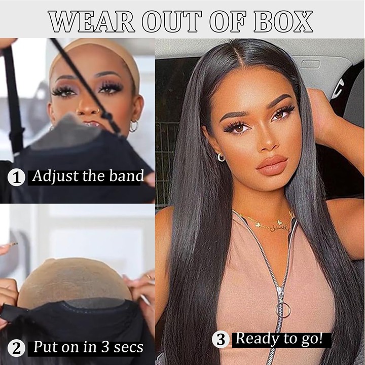 Wear and Go Glueless Wig Pre Cut Lace for Beginners 150% daer