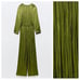 NWT. Zara Olive Green Wrinkled Effect Satin Effect Jumpsuit. Size M.