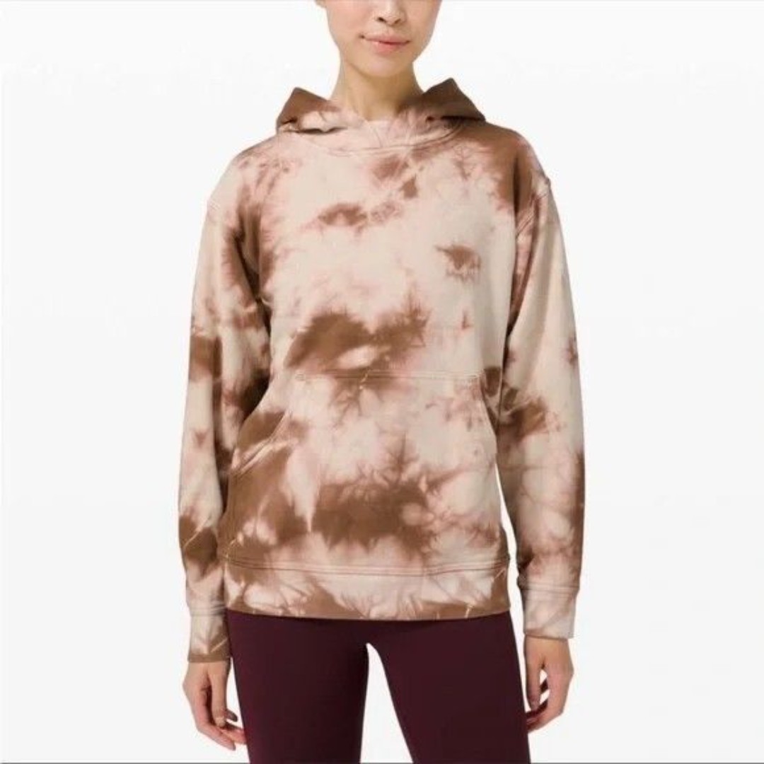 Lululemon All Yours Hoodie Size 4 Earth Dye Clay Pink Cotton Terry athleisure