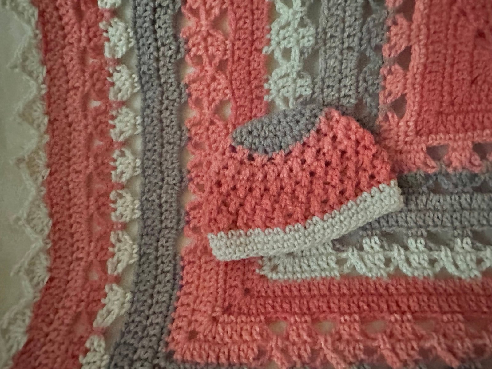 *SALE* Baby blanket handmade crochet wool blend