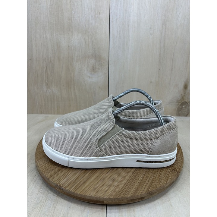 Birkenstock Oswego Tan Canvas Suede Slip On Shoes Unisex Mens 7 Womens 11