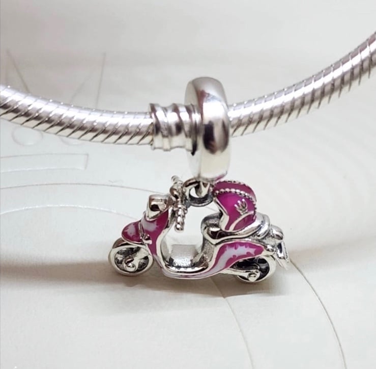 Authentic pink scooter dangle charm