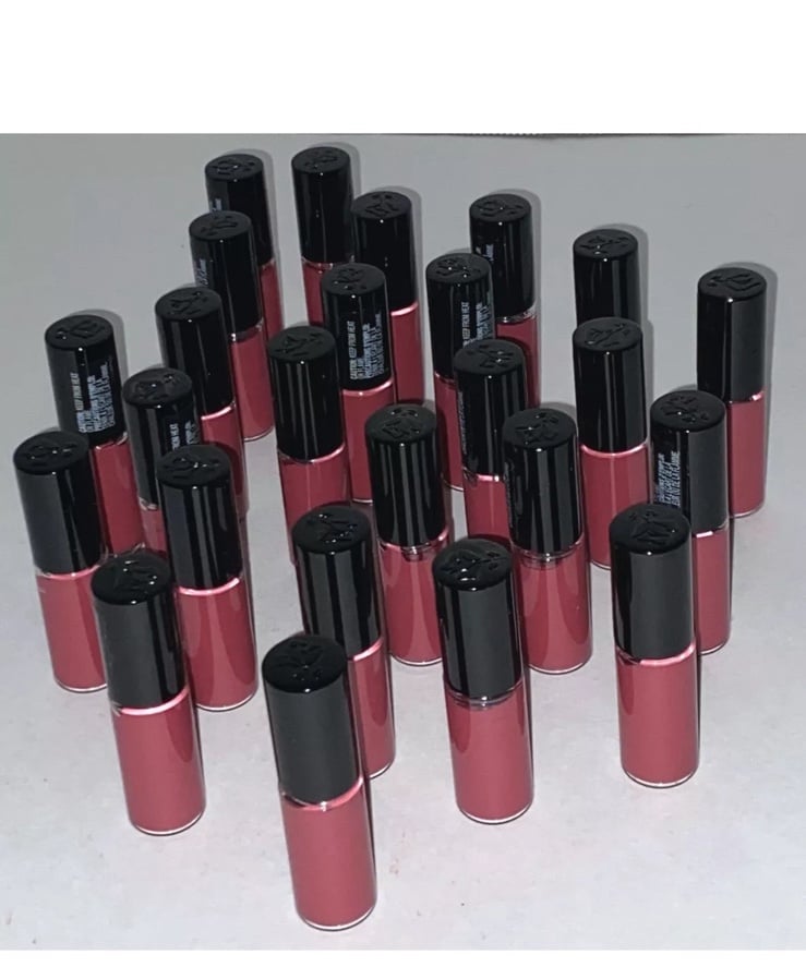 25 LANCOME matte shaker liquid lipstick 270 PEACH NUDE mini travel 0.1 oz LOT