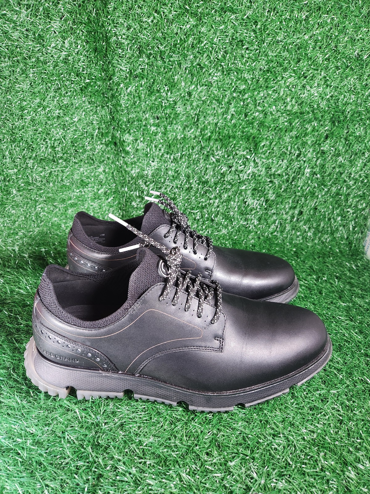 Cole Haan 4.Zerogrand Black Wingtip Oxford Leather Shoes Pre-owned Size 11 mens