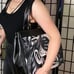 Epiphany Large Bag | Lowbrow Tattoo Sugar Skull Art Black and White Purse