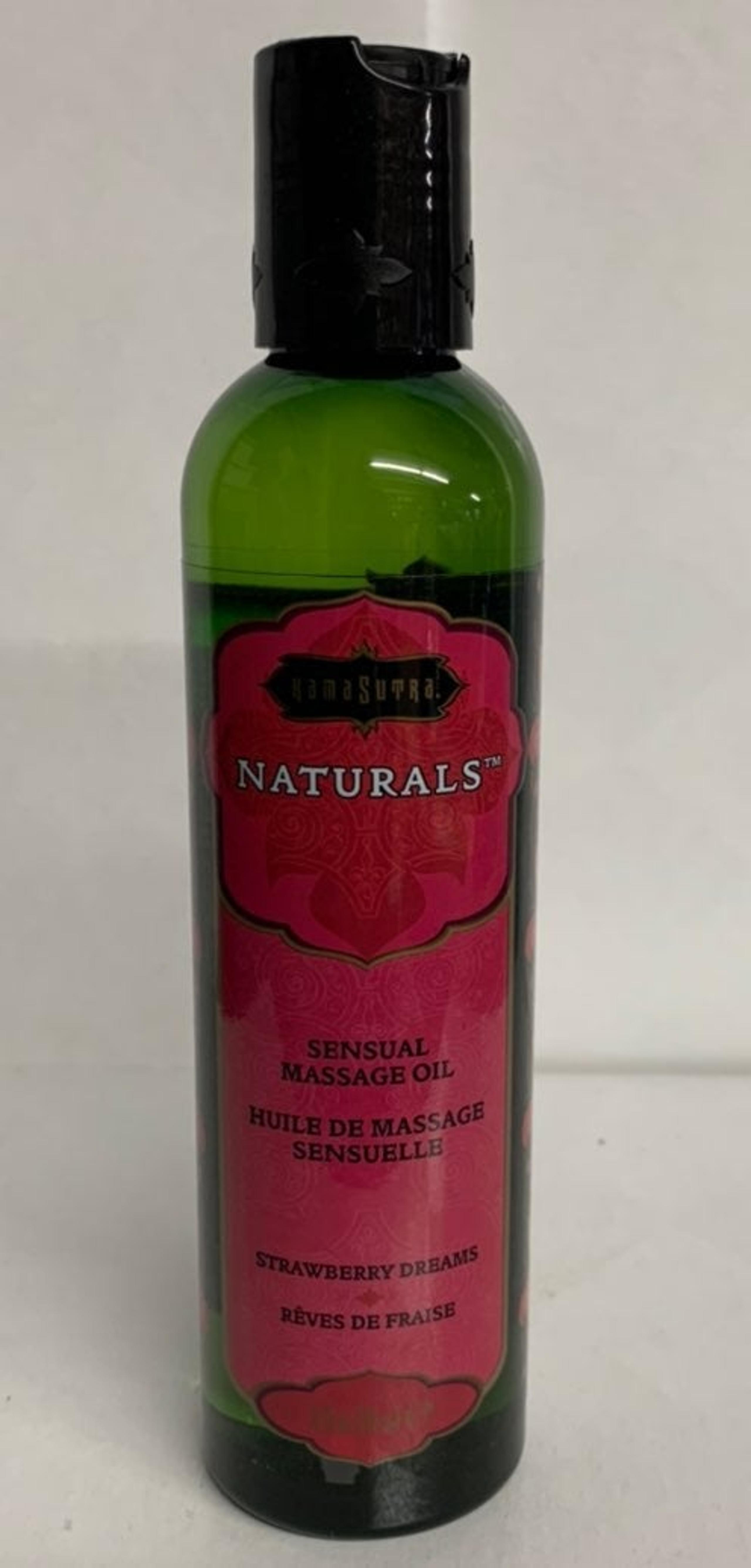 Kama Sutra Naturals Bath or Massage Oil 8 oz Strawberry