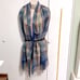 PREPPY PLAID Oversize Scarf Shawl Wrap with Fringe Knit Soft 24 x 68 inches