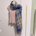 PREPPY PLAID Oversize Scarf Shawl Wrap with Fringe Knit Soft 24 x 68 inches