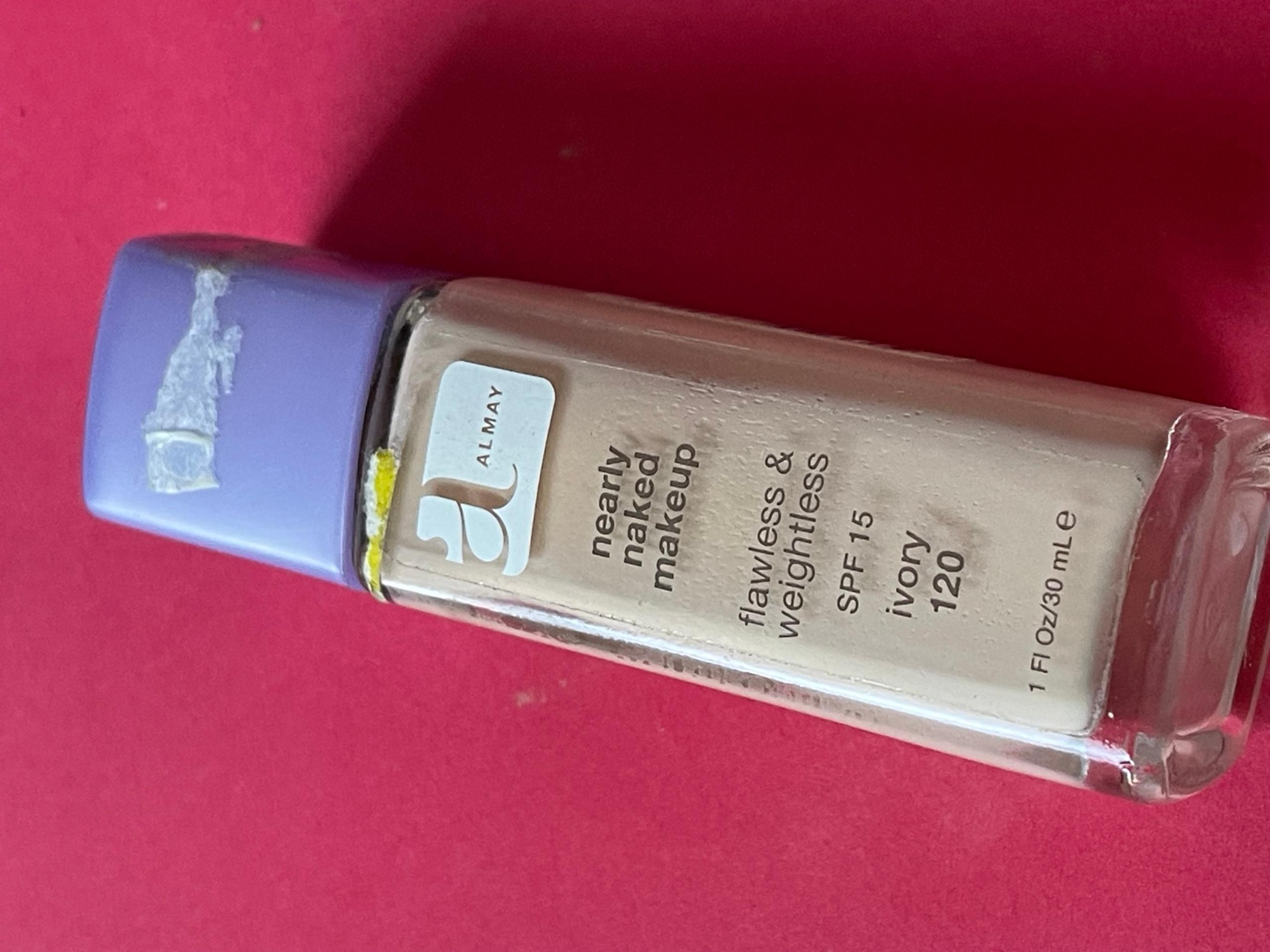 Almay Nearly Naked Liquid Makeup SPF 15, 120 Ivory, 1.0 fl oz
