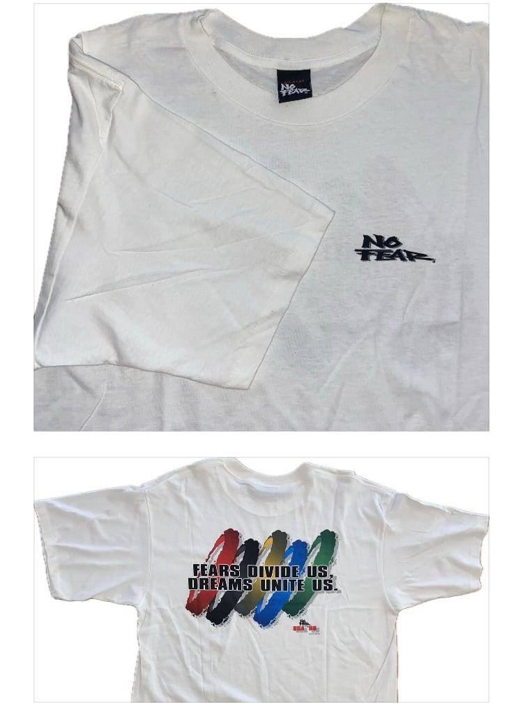 Vintage No Fear Mens XL T-Shirt NWT NOS 90s 1996 Olympics Skate Graphic Tee USA