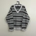 multicolored striped vintage 90s cotton knit sweater