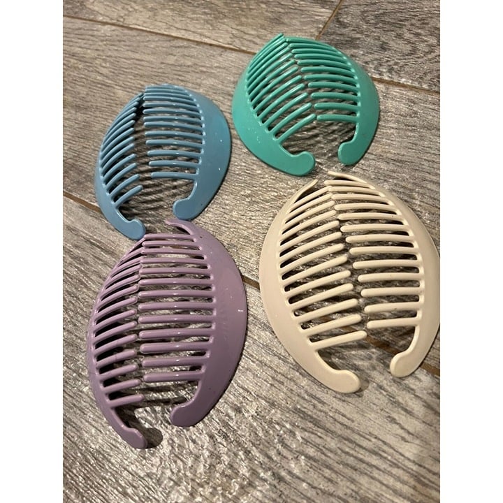 Goody TZERS Hair Cincher Curved Combs Pastel 80s Vintage Cinch Clip Lot of 8