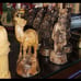 Vintage Hand Carved Olive Wood Chess Pieces