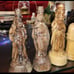 Vintage Hand Carved Olive Wood Chess Pieces