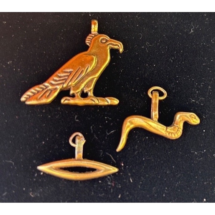 Three MMA Egyptian style pendants