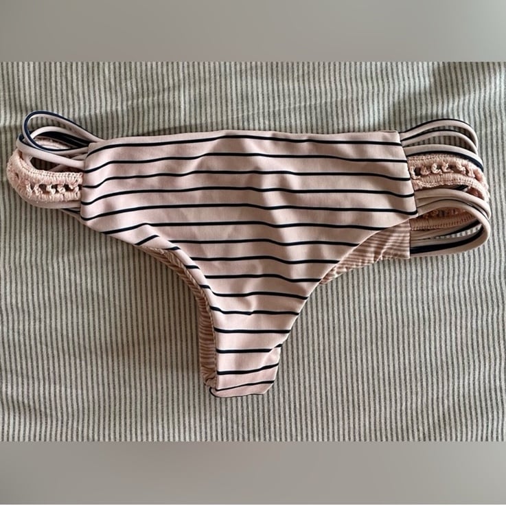 ACACIA bikini bottoms in Cape Cod blue white stripes