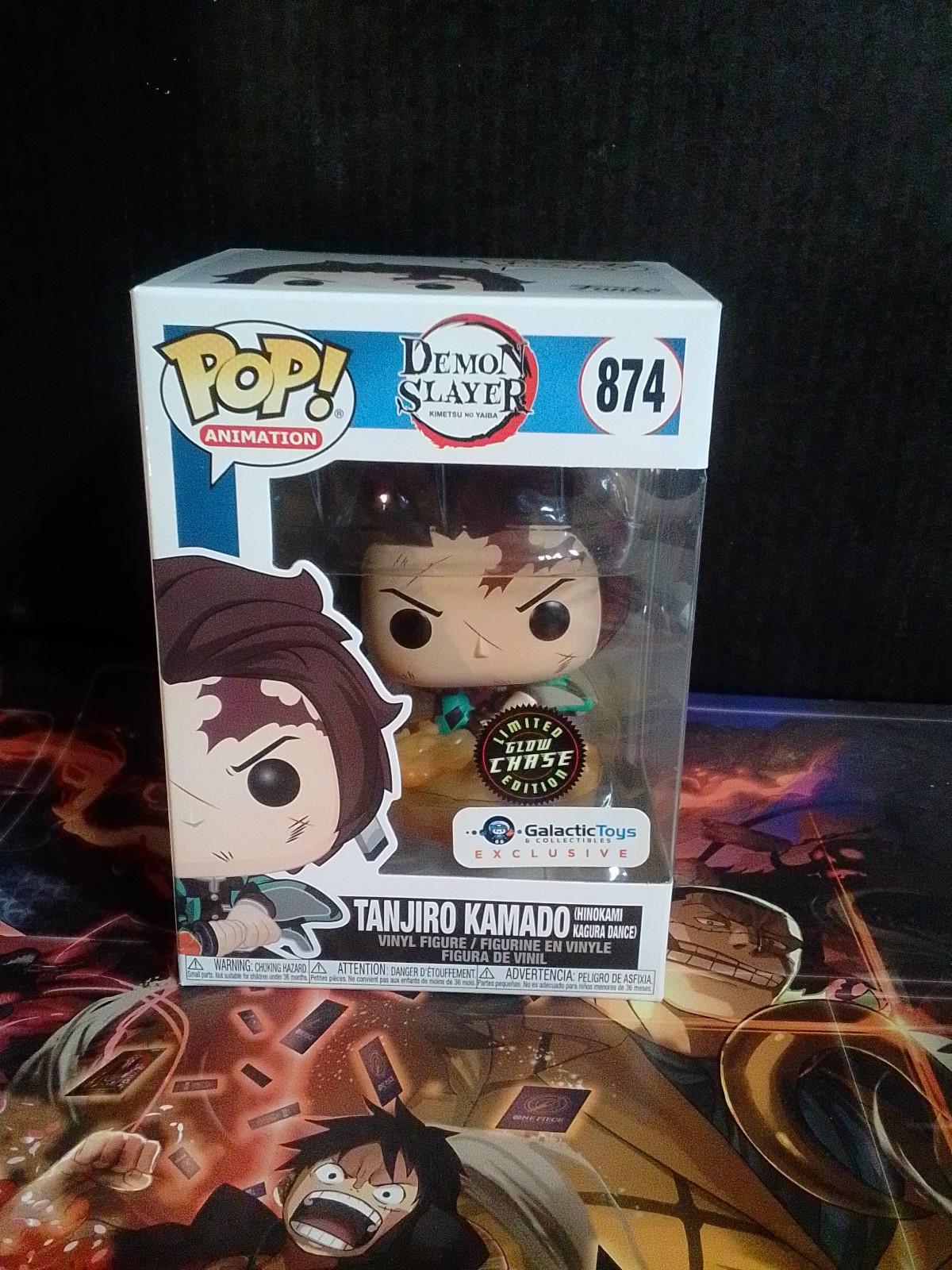 Funko Pop Demon Slayer Tanjiro Kamado Hinokami Kagura Dance #874 Chase Glow