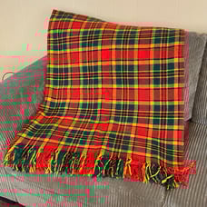 Bennington Weavers Vintage Throw Blanket Plaid Wool Red 59 X 82 Inches Gifts