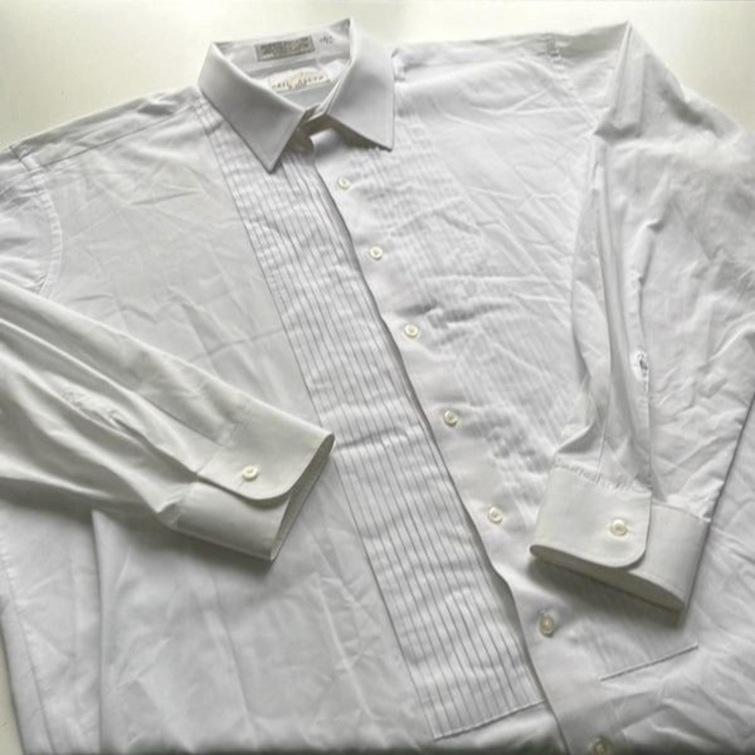 Polly Cotton Tuxedo Shirt Mens XL 36/37 - Neil Allyn