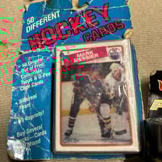 A box of 50 hockey cards unopened