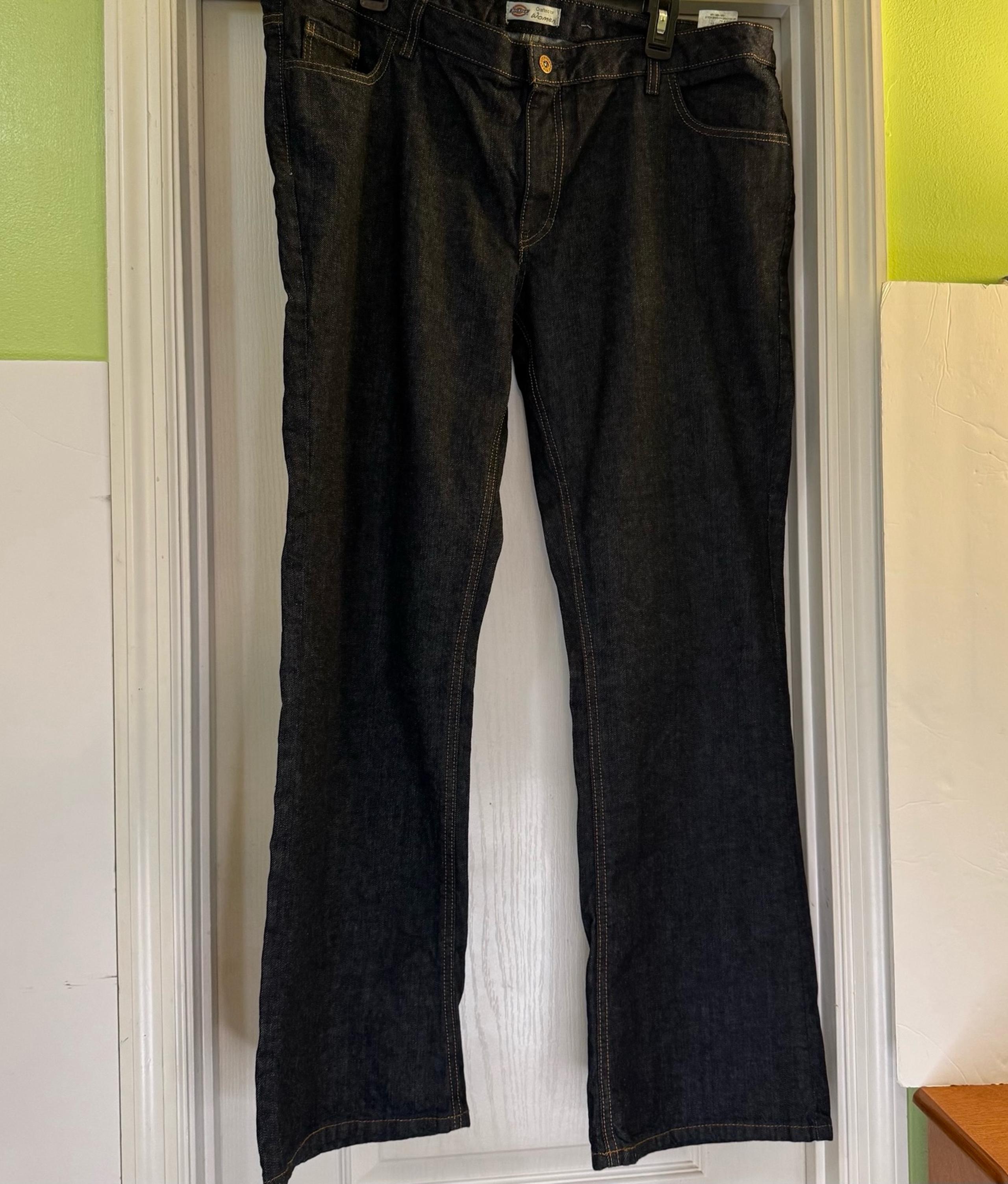Dickies Crafted For Women Relaxed Dark Wash Blue Jeans