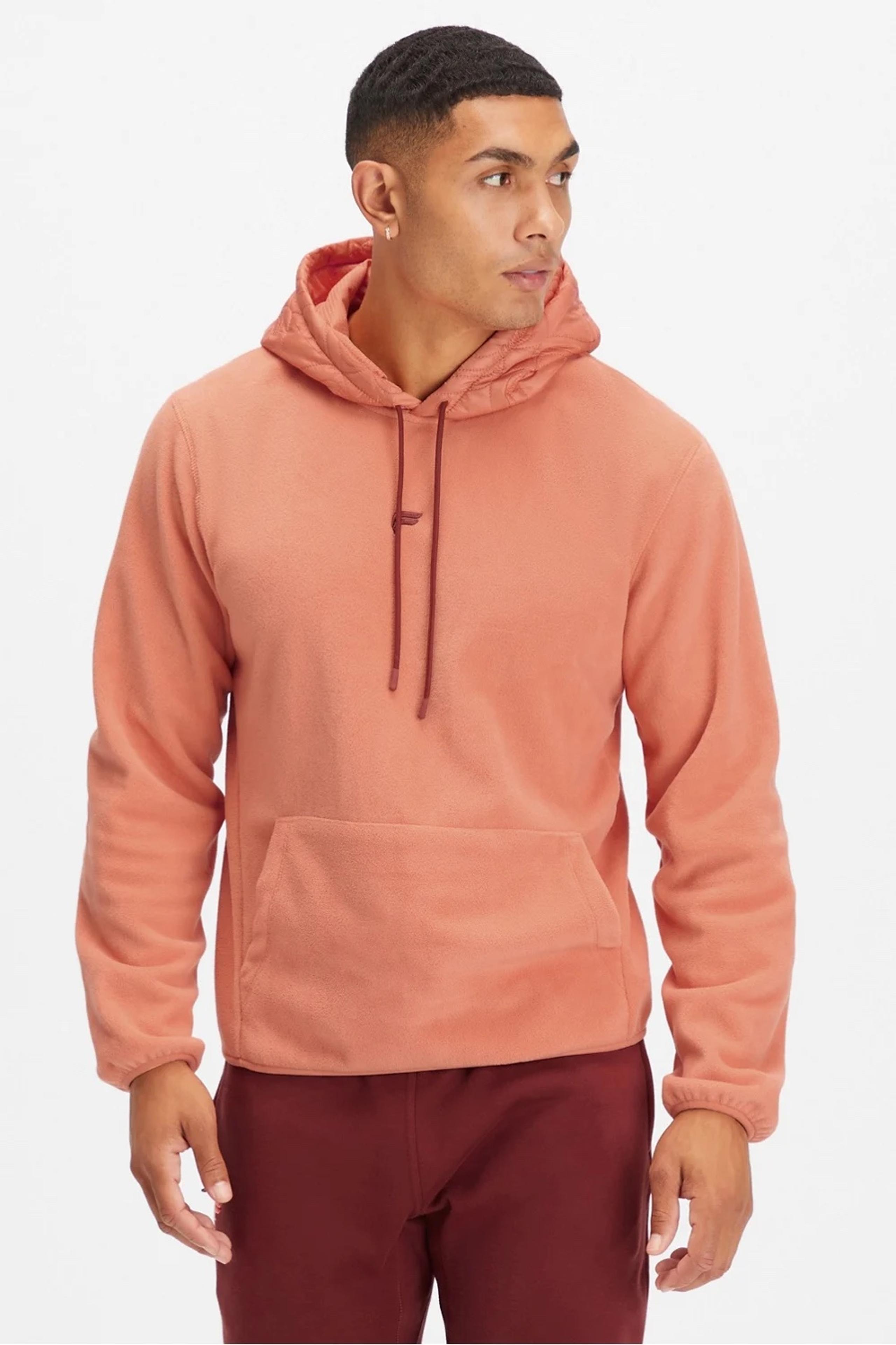 Fabletics The Pine City Hoodie Fleece Warm Sandstone Clay Men’s XL